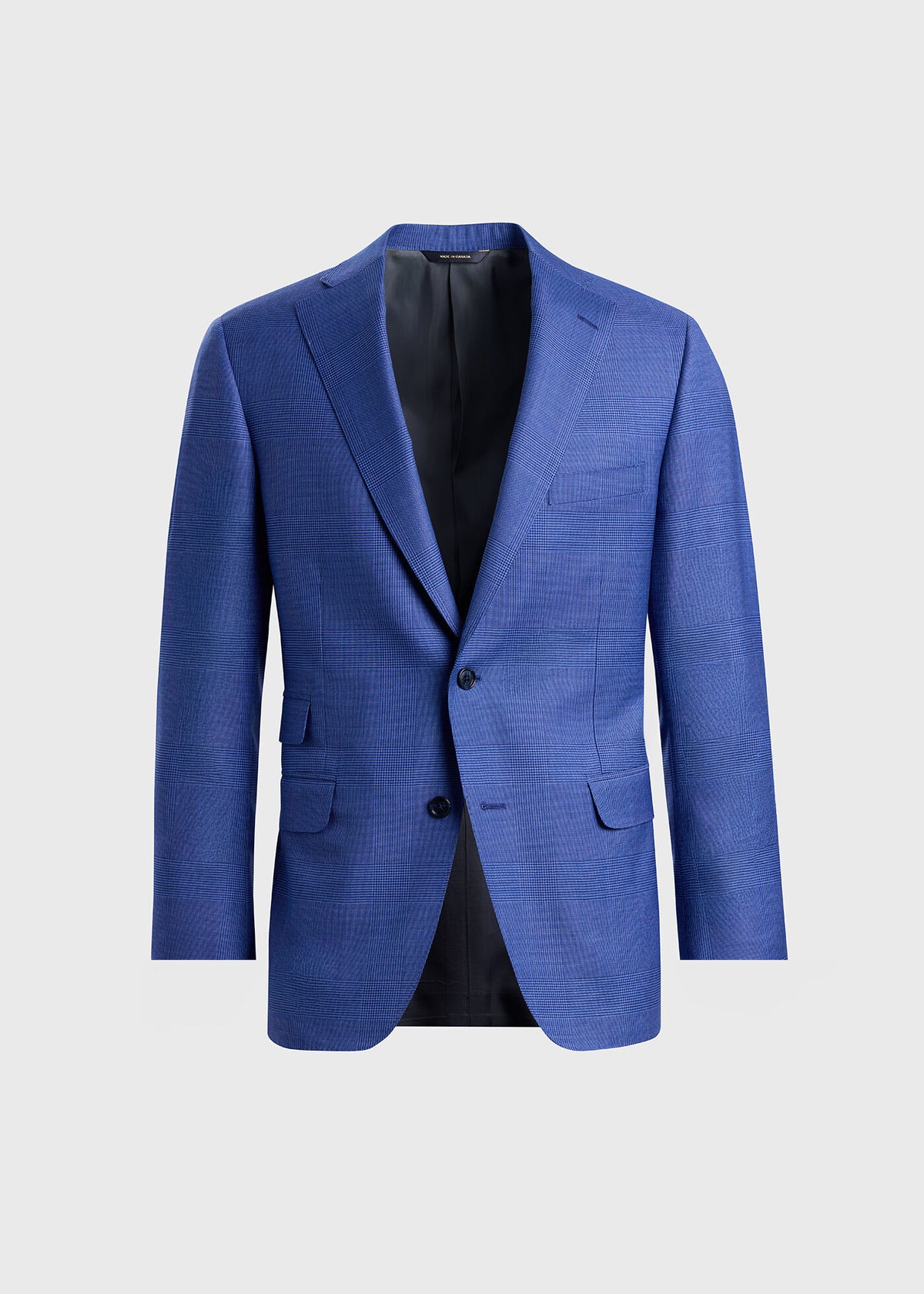 Wool Plaid Paul Suit Mid Blue - Paul Stuart