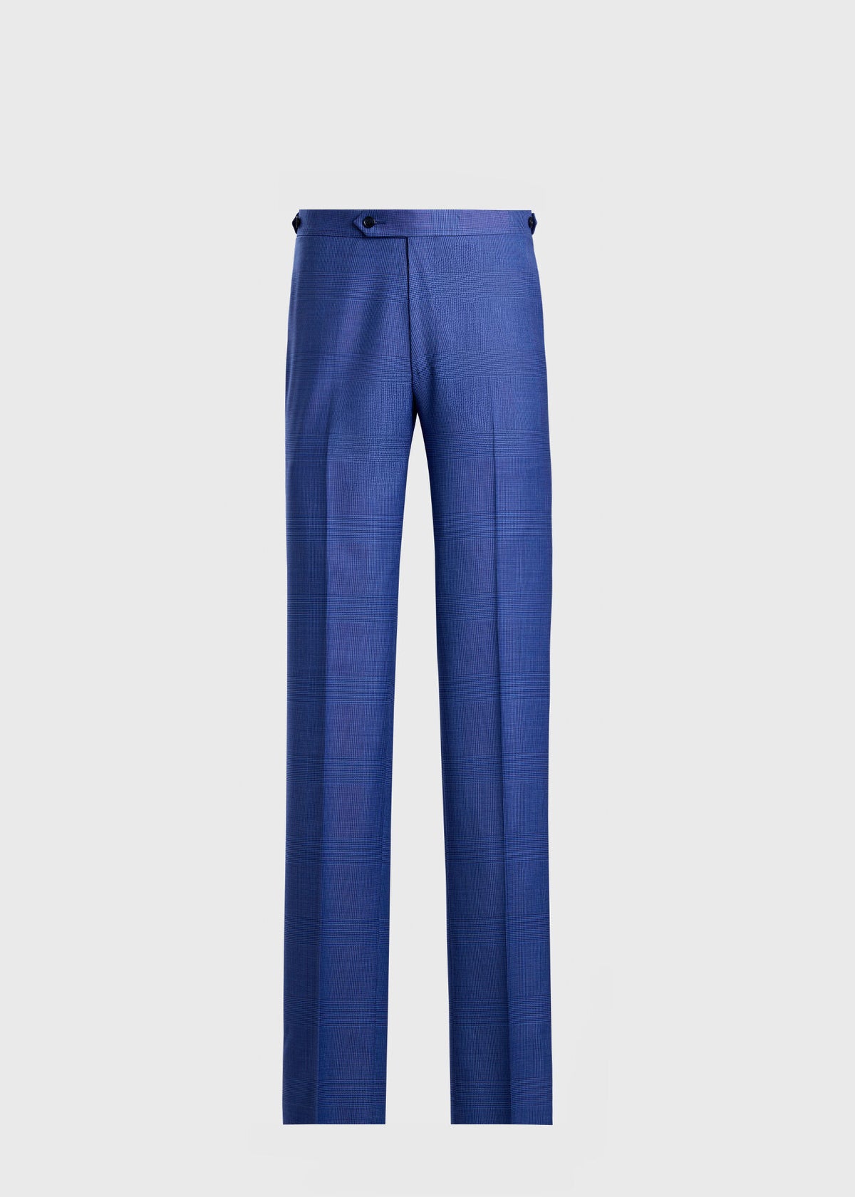 Wool Plaid Paul Suit Mid Blue - Paul Stuart