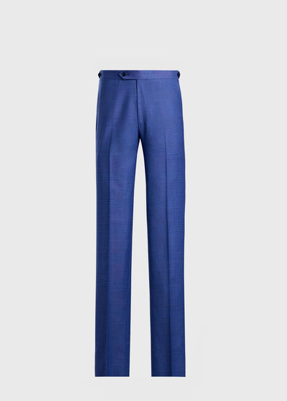 Wool Plaid Paul Suit Mid Blue - Paul Stuart