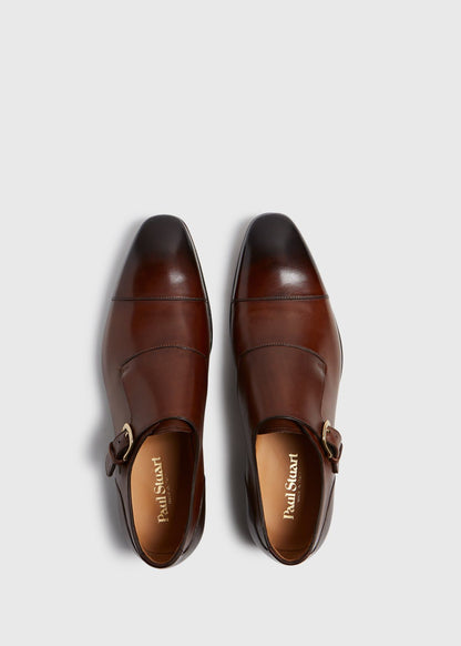 Giordano Leather Monk Strap Bordo Calf, unselectable - Paul Stuart
