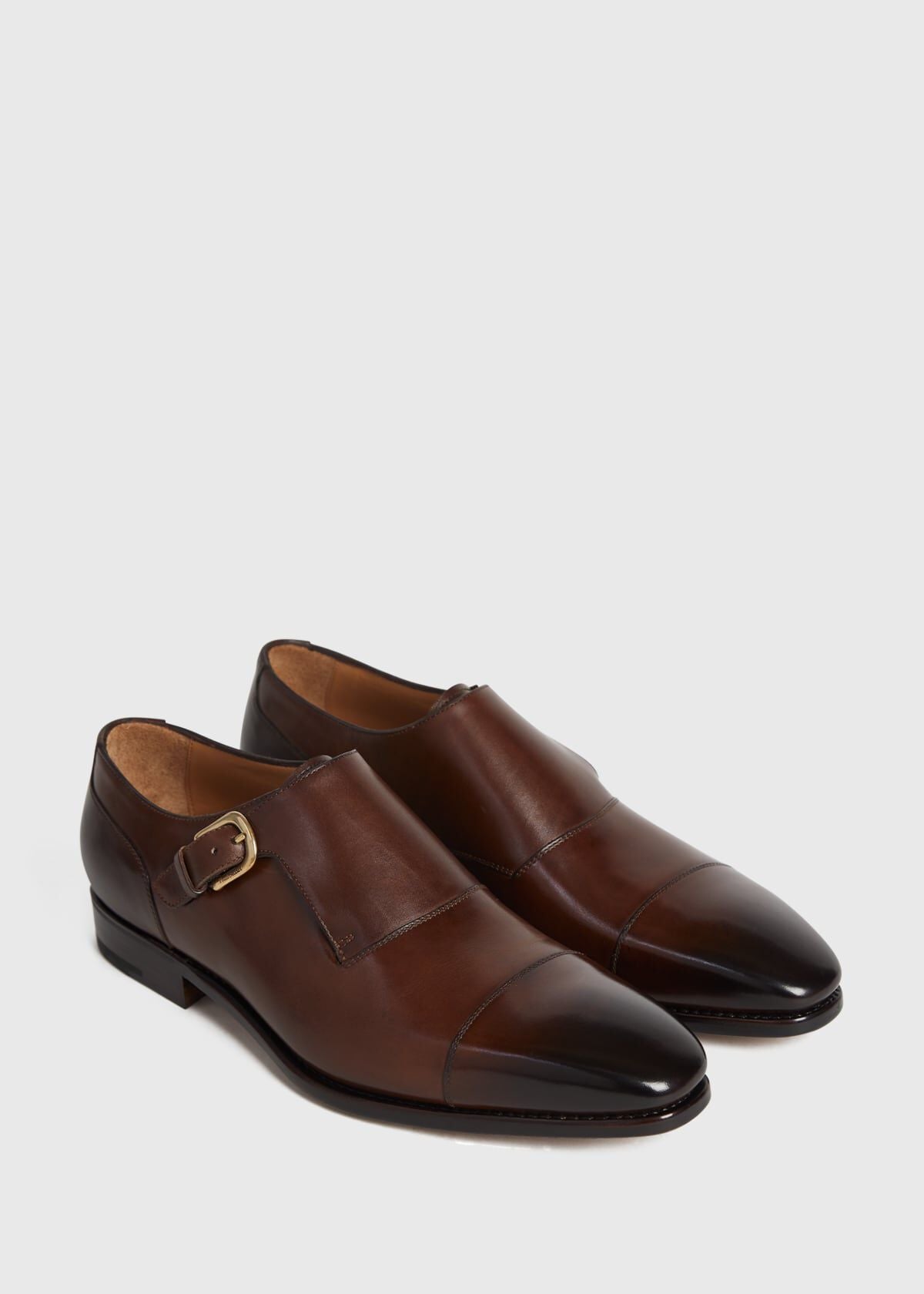 Giordano Leather Monk Strap Bordo Calf, unselectable - Paul Stuart