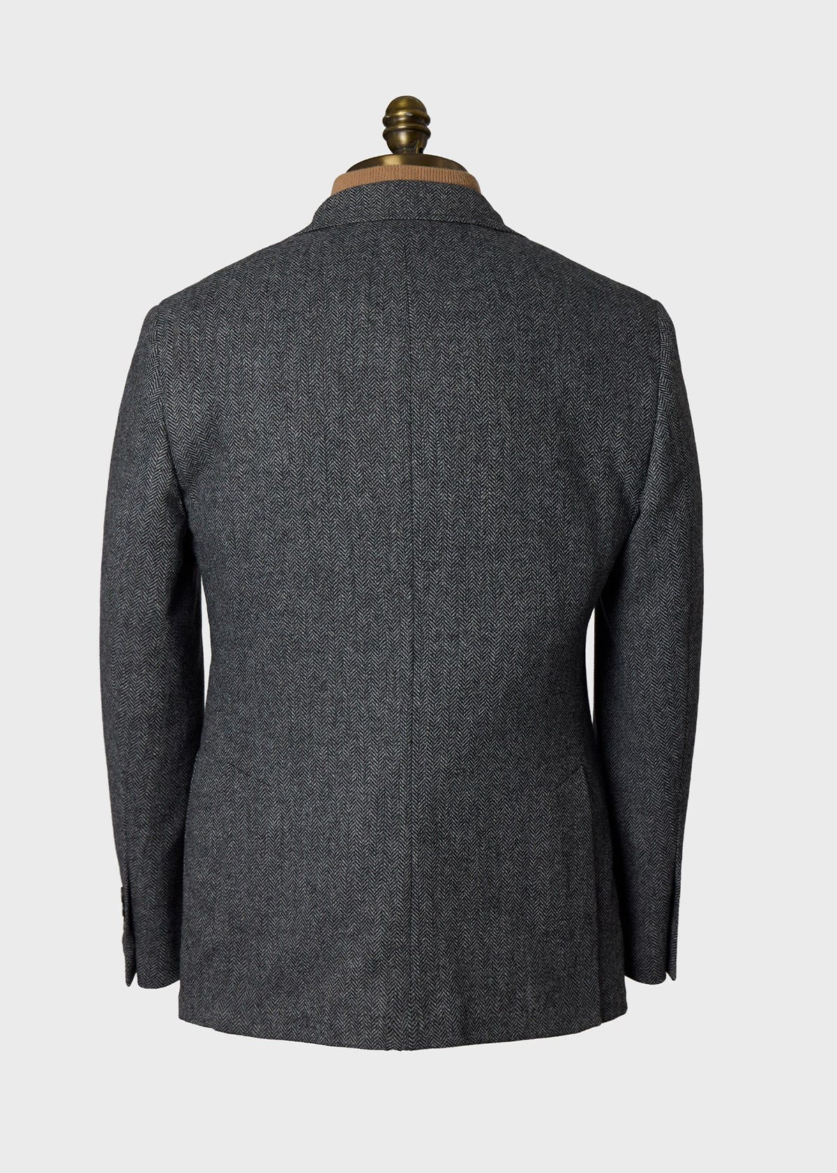 Herringbone Patch Pocket Sport Coat Grey - Paul Stuart