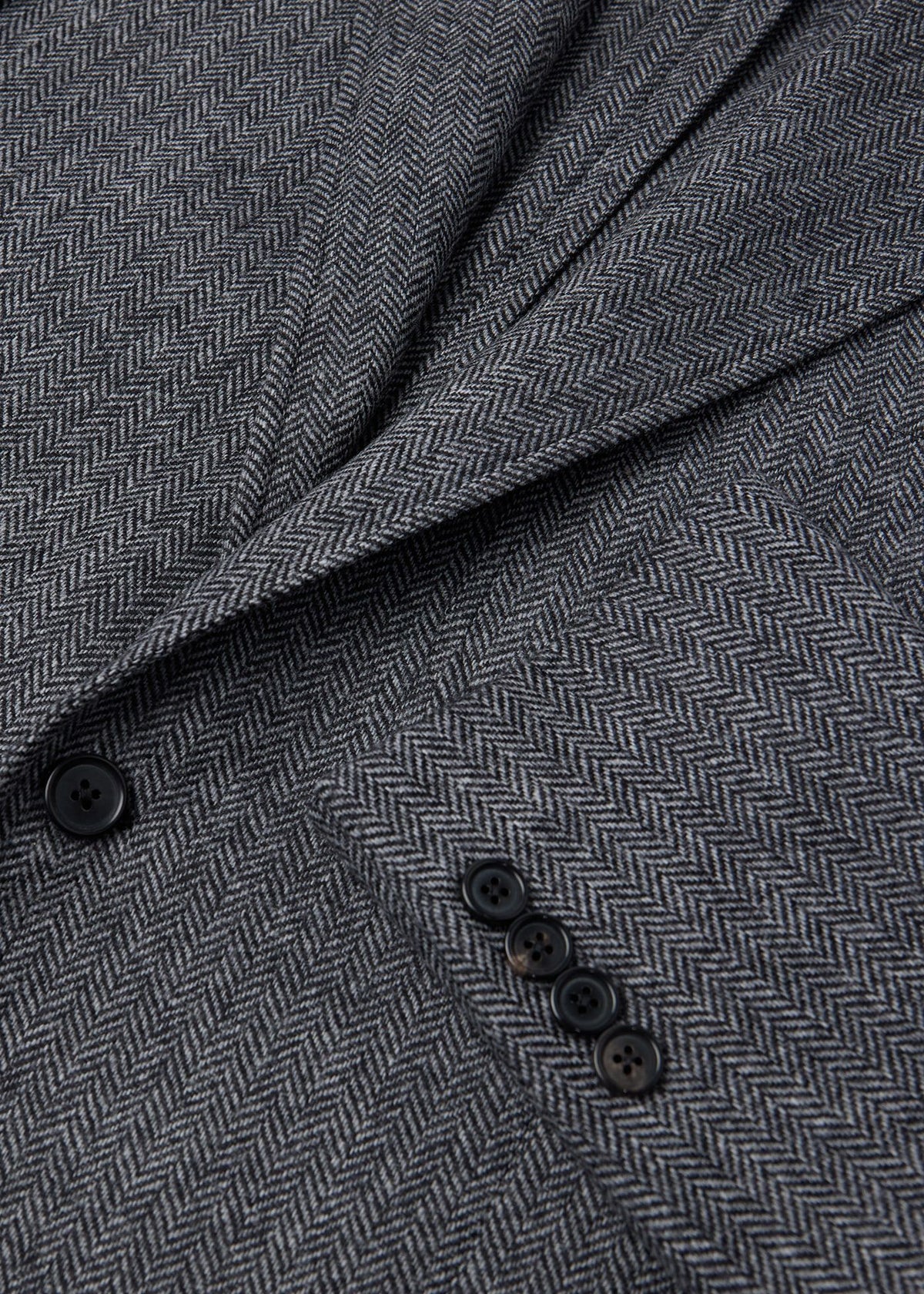 Herringbone Patch Pocket Sport Coat Grey - Paul Stuart