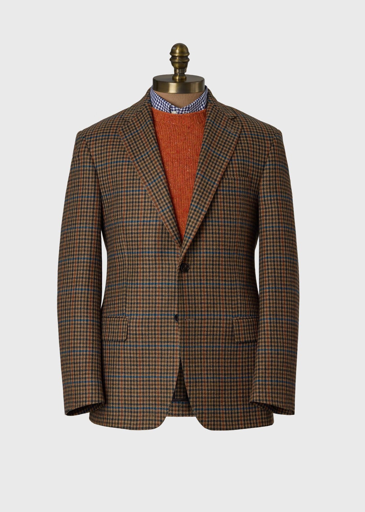 Cashmere Check Sport Coat Brown/Multi - Paul Stuart