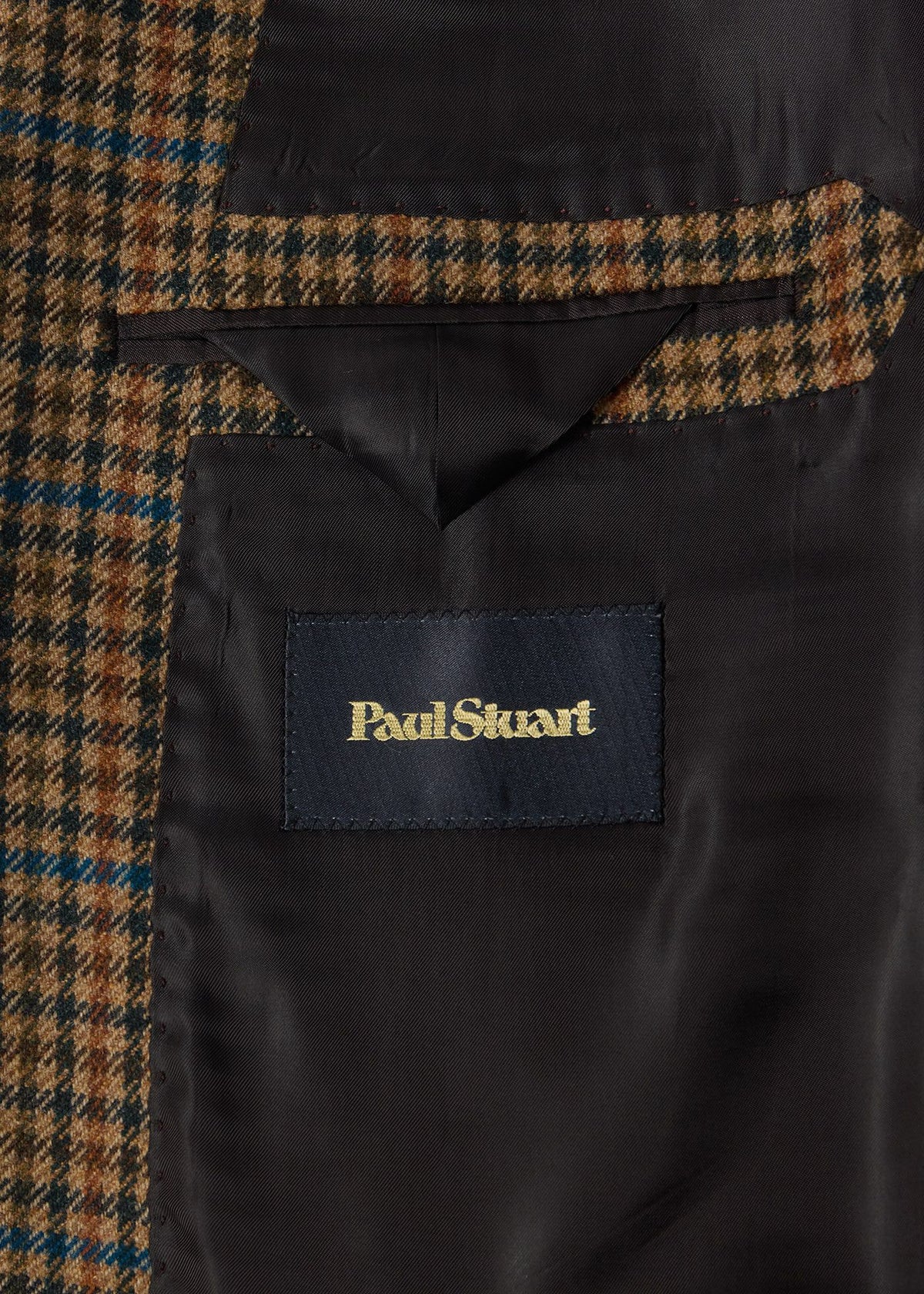 Cashmere Check Sport Coat Brown/Multi - Paul Stuart
