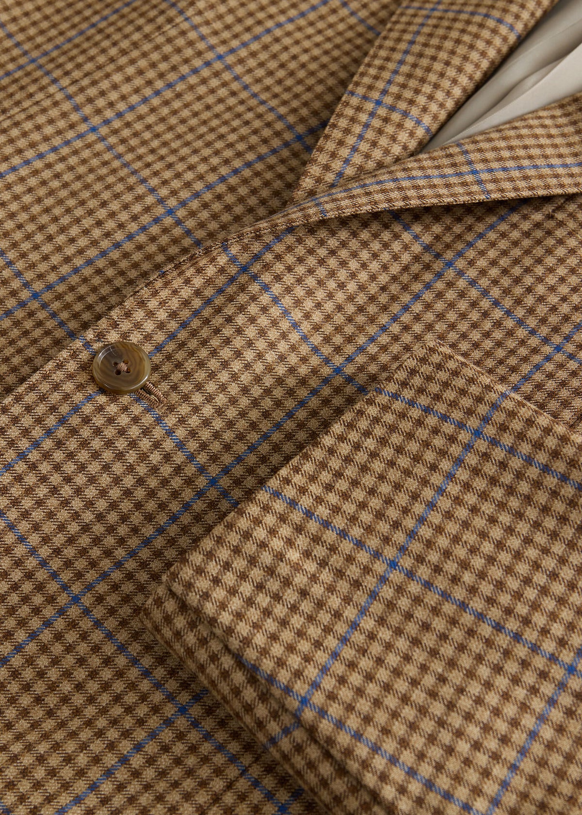 Deco Plaid Wool Jacket Camel/Brown - Paul Stuart