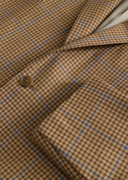 Deco Plaid Wool Jacket Camel/Brown - Paul Stuart