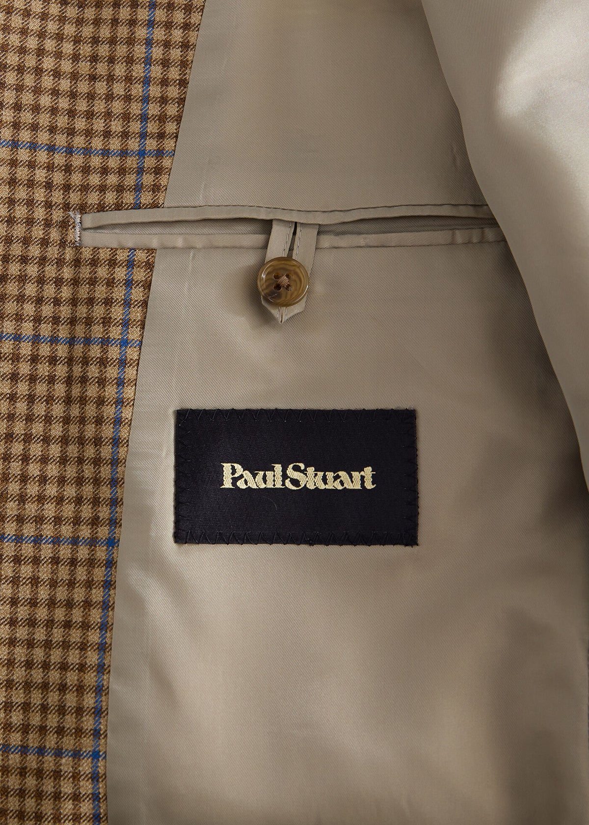 Deco Plaid Wool Jacket Camel/Brown - Paul Stuart