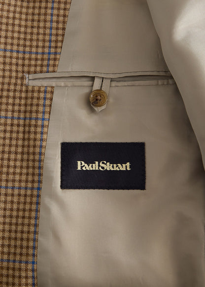Deco Plaid Wool Jacket Camel/Brown - Paul Stuart
