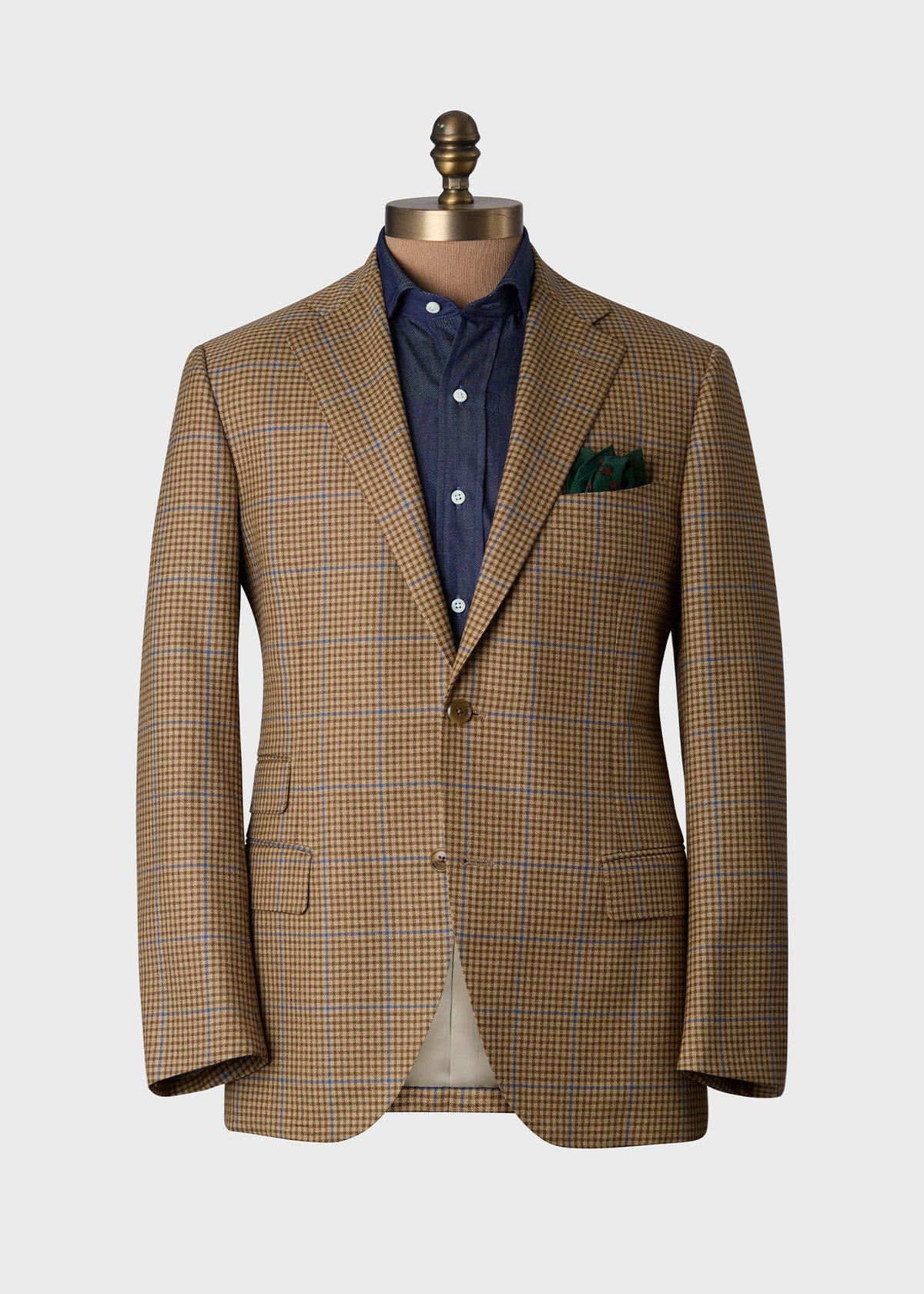 Deco Plaid Wool Jacket Camel/Brown - Paul Stuart
