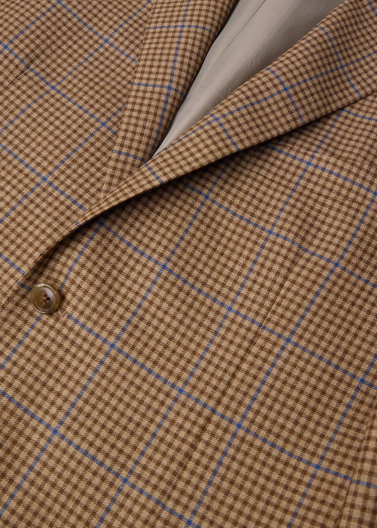 Deco Plaid Wool Jacket Camel/Brown - Paul Stuart
