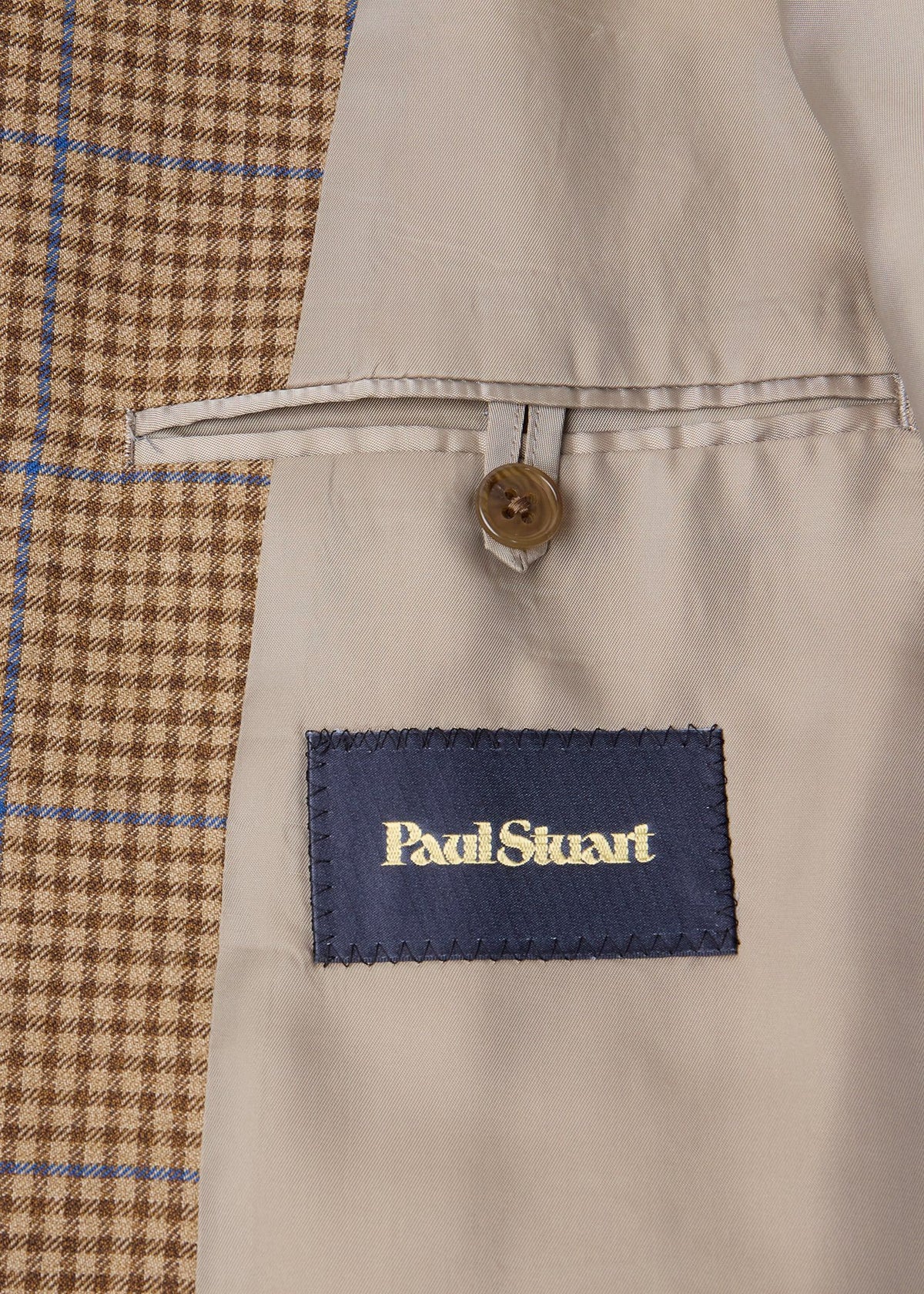 Deco Plaid Wool Jacket Camel/Brown - Paul Stuart