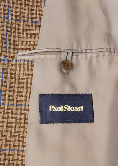 Deco Plaid Wool Jacket Camel/Brown - Paul Stuart