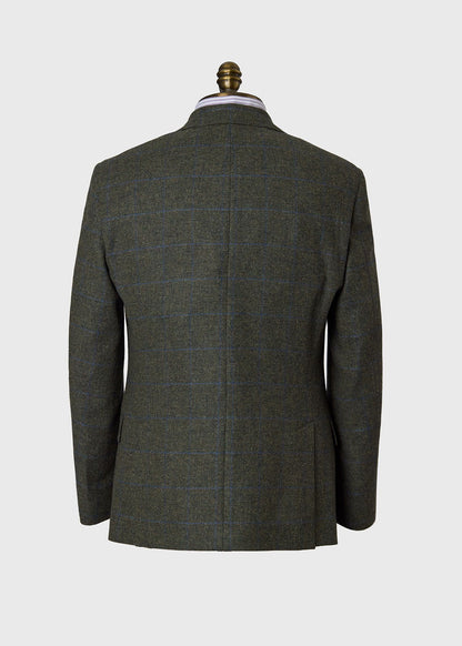 Wool Windowpane Sport Coat Olive/Blue - Paul Stuart