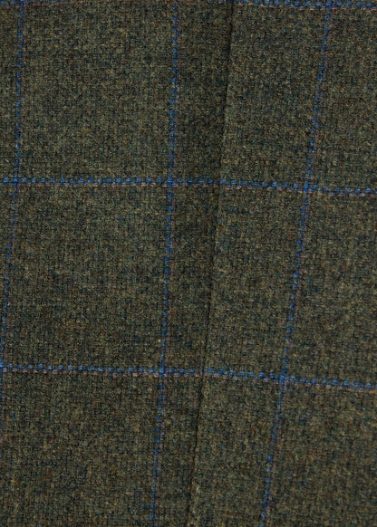 Wool Windowpane Sport Coat Olive/Blue - Paul Stuart