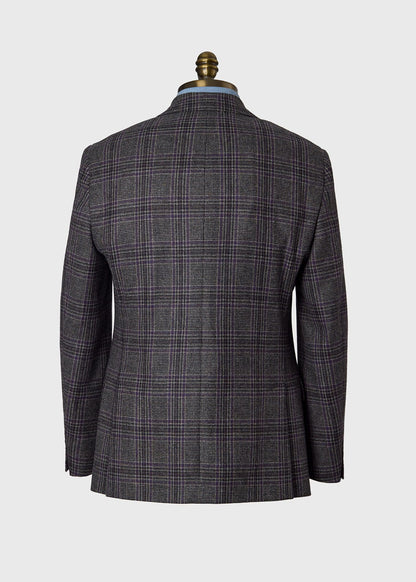 Wool Plaid Sport Coat Grey/Purple - Paul Stuart