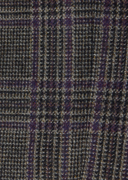 Wool Plaid Sport Coat Grey/Purple - Paul Stuart