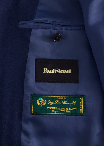 Super 170s Wool Blazer Blue - Paul Stuart
