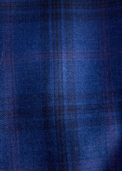 Wool Deco Plaid Jacket Blue - Paul Stuart
