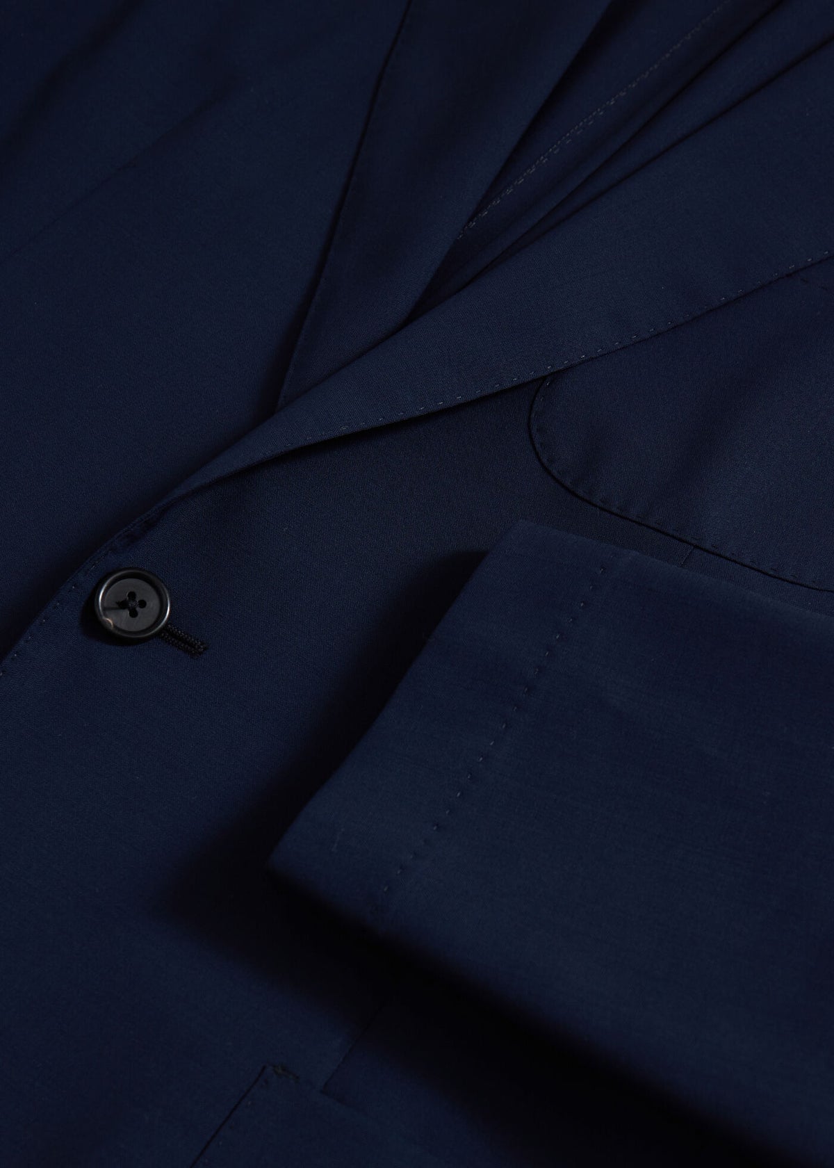 Super 130s Lightweight Wool Jacket Navy - Paul Stuart