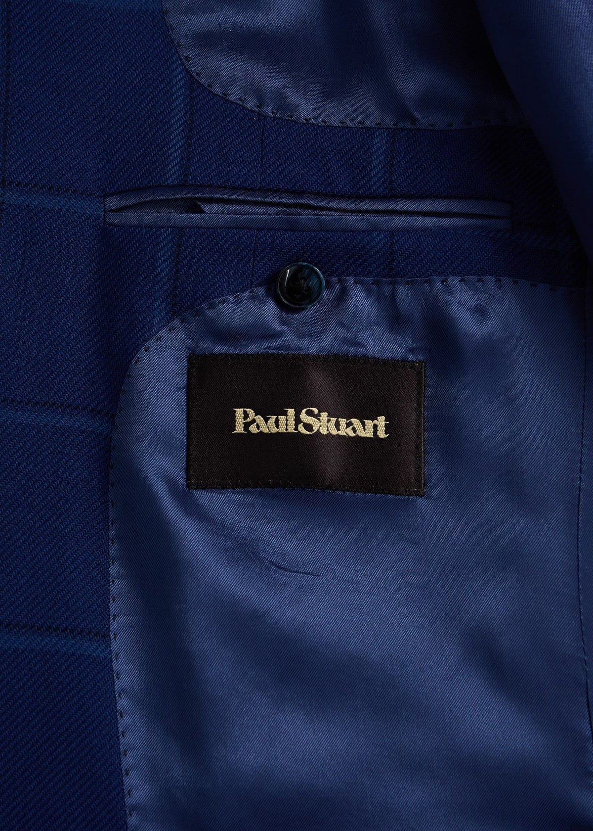 Deco Windowpane Jacket Blue - Paul Stuart