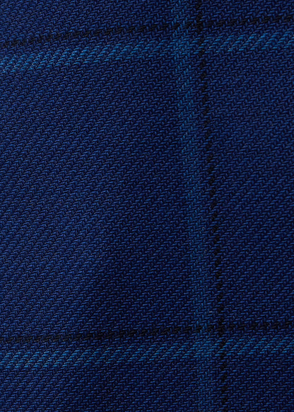 Deco Windowpane Jacket Blue - Paul Stuart