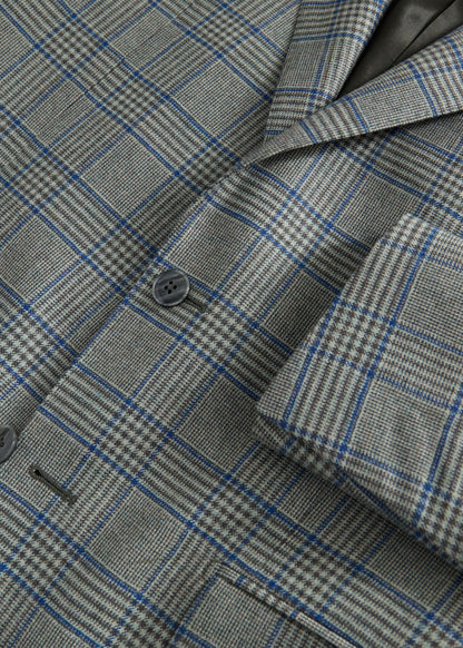 All Year Wool & Cashmere Plaid Jacket Plum - Paul Stuart