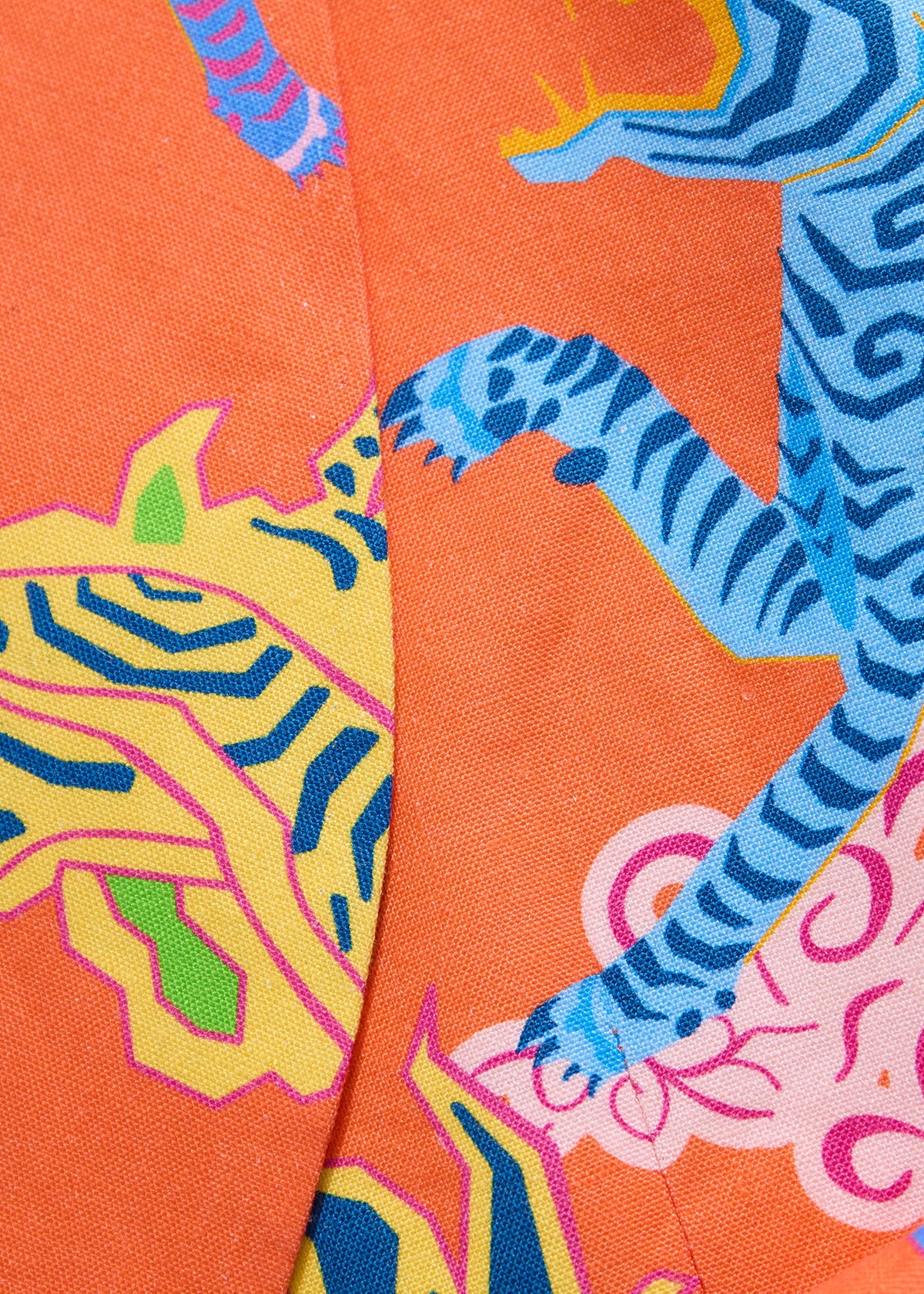 Dragon Printed Linen DInner Jacket Orange Multi - Paul Stuart