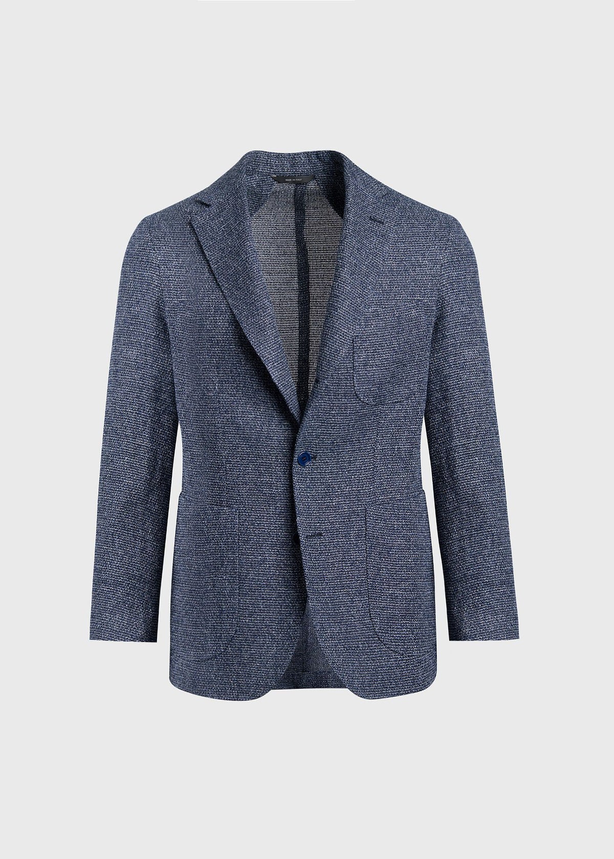 Silk & Linen Summer Jacket Blue - Paul Stuart