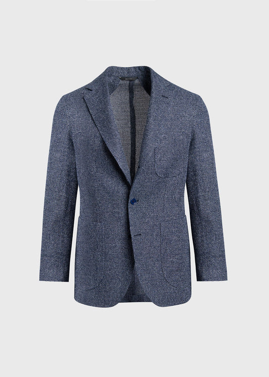 Silk & Linen Summer Jacket Blue - Paul Stuart