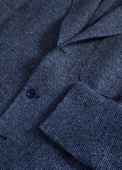 Silk & Linen Summer Jacket Blue - Paul Stuart