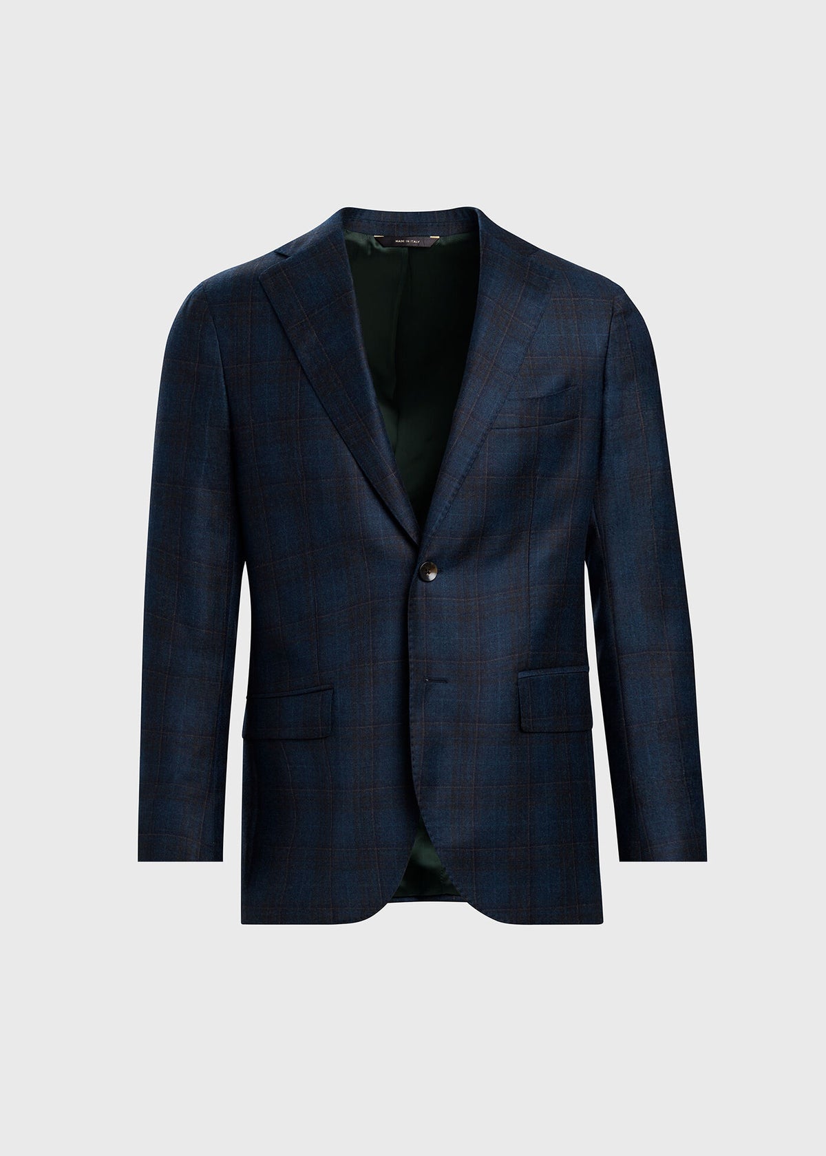 All Year Wool Plaid Jacket Teal - Paul Stuart