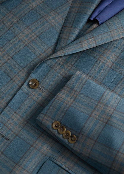All Year Wool Plaid Jacket Lavender - Paul Stuart