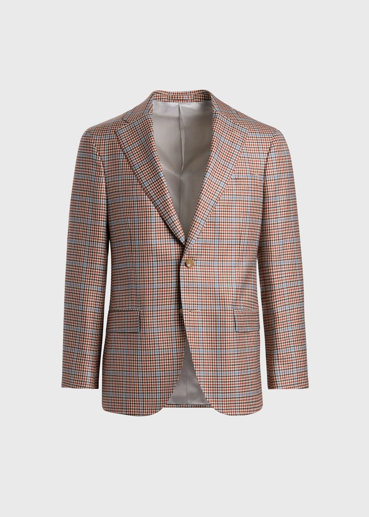 Cashmere & Silk Plaid Jacket Blue - Paul Stuart