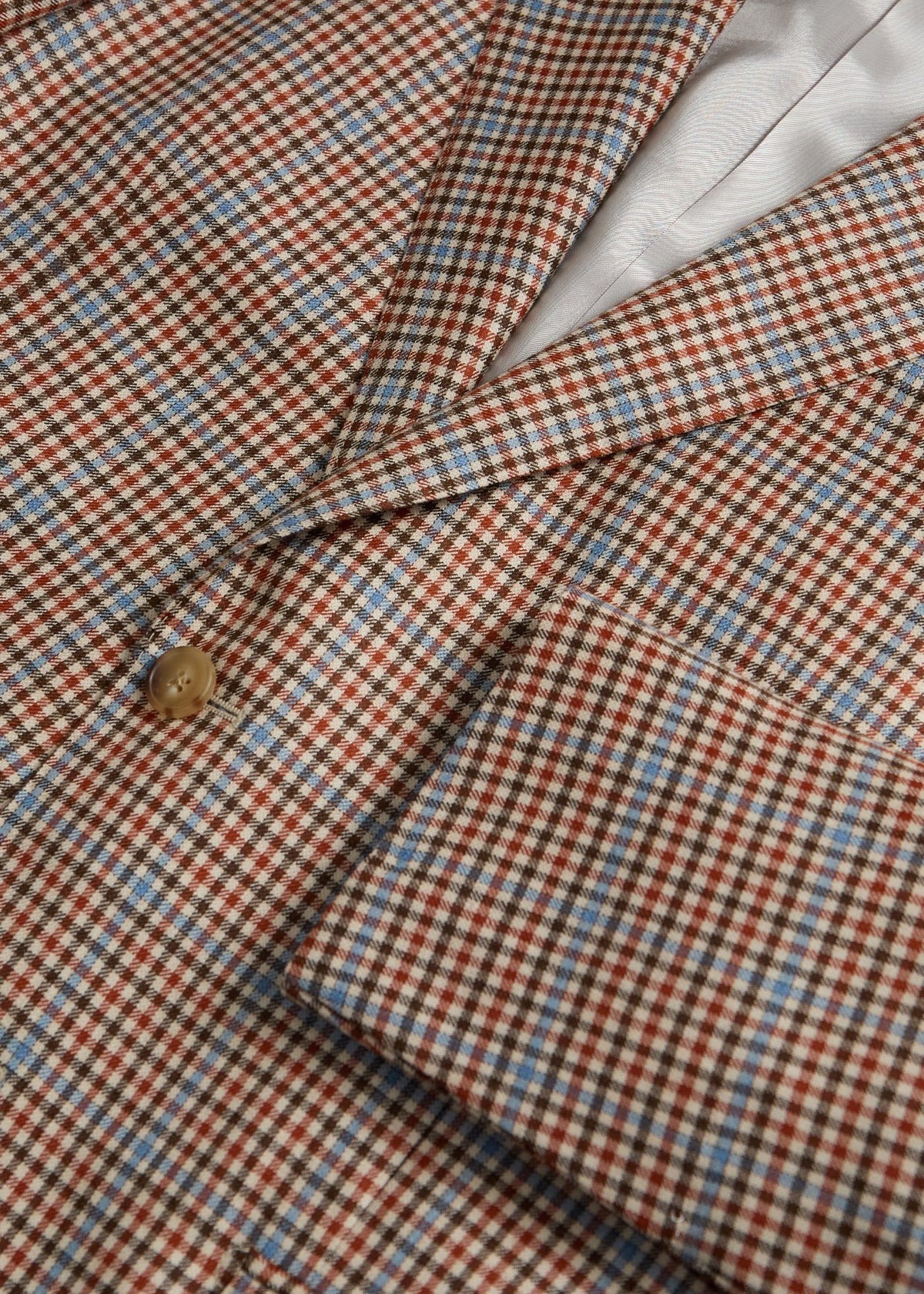 Cashmere & Silk Plaid Jacket Blue - Paul Stuart