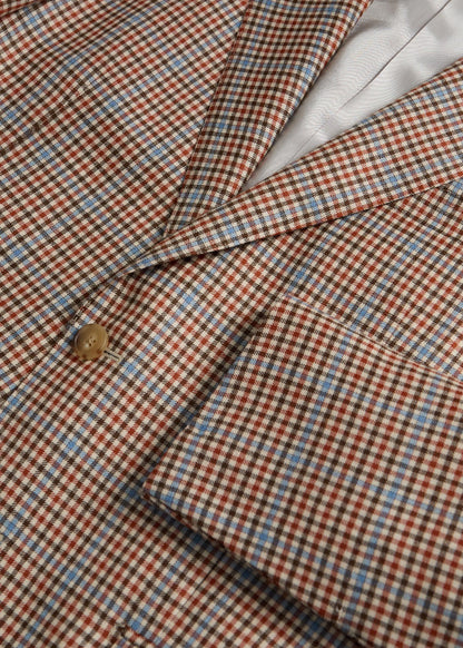 Cashmere & Silk Plaid Jacket Blue - Paul Stuart