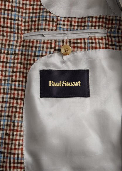 Cashmere & Silk Plaid Jacket Blue - Paul Stuart