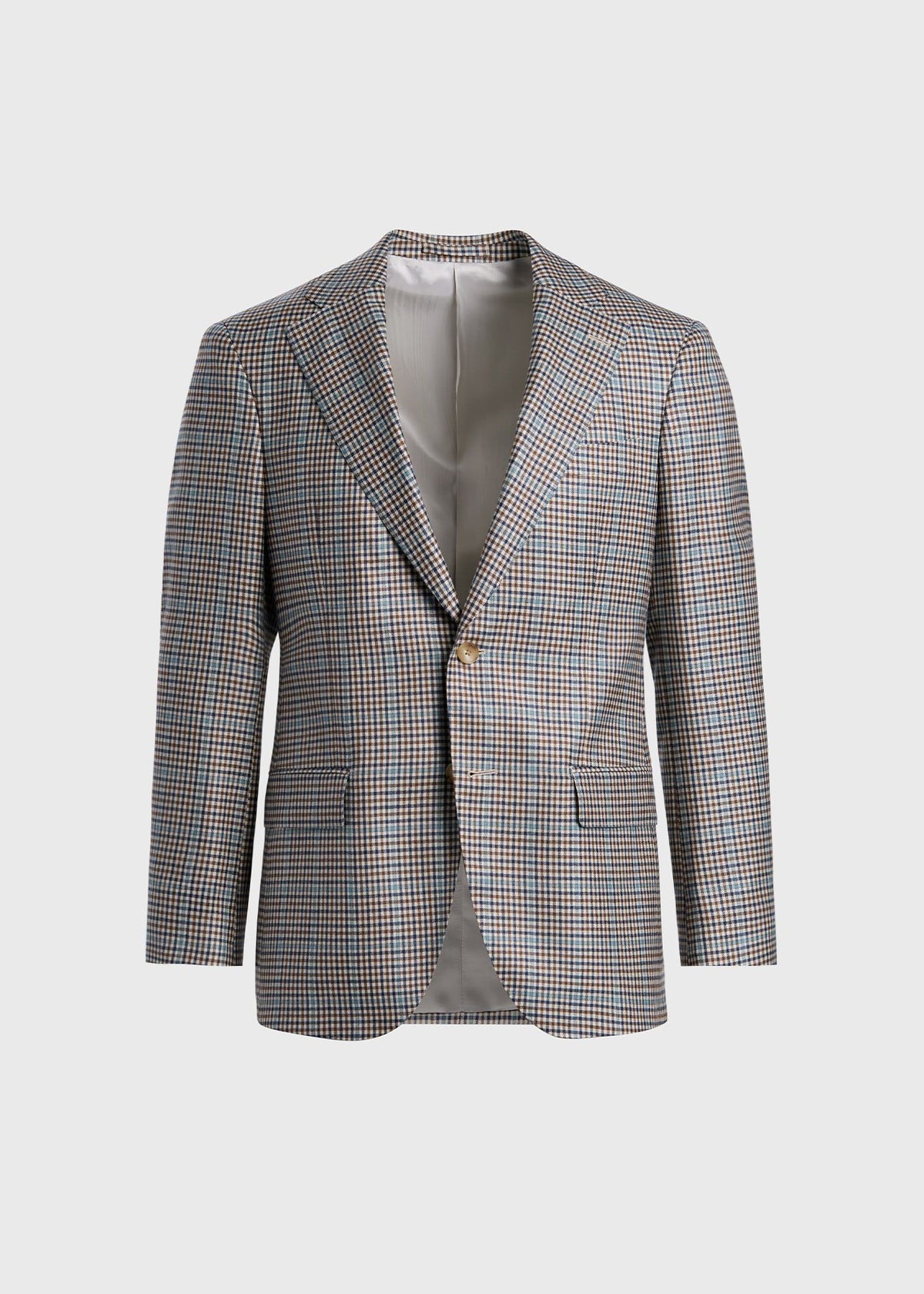Cashmere & Silk Plaid Jacket Blue - Paul Stuart
