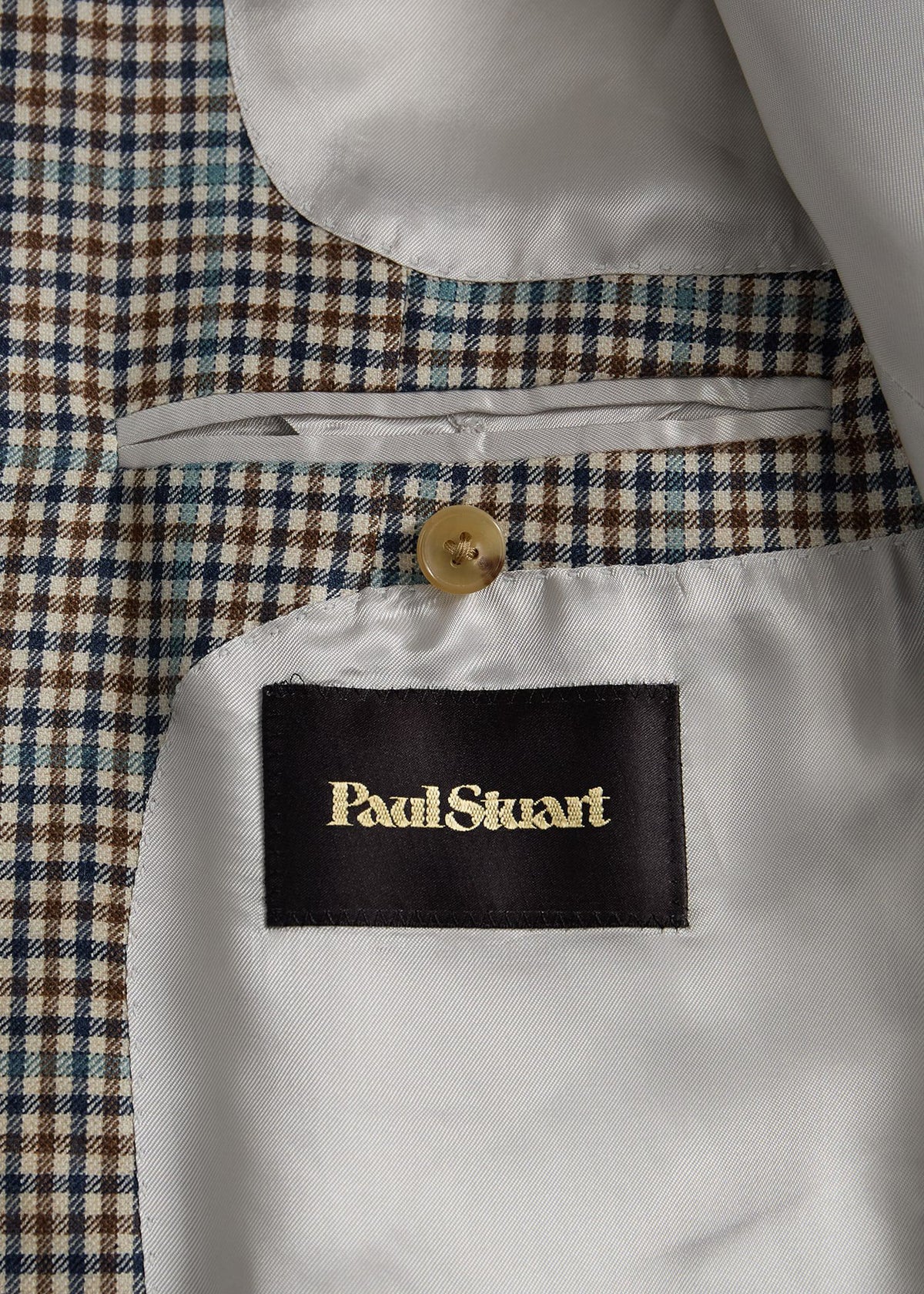 Cashmere & Silk Plaid Jacket Blue - Paul Stuart