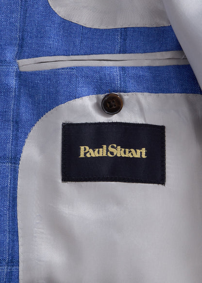 Silk & Cashmere Deco Windowpane Jacket Mint - Paul Stuart