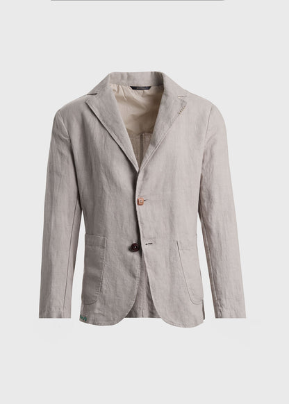 Washed Linen Jacket Navy - Paul Stuart