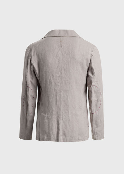 Washed Linen Jacket Navy - Paul Stuart