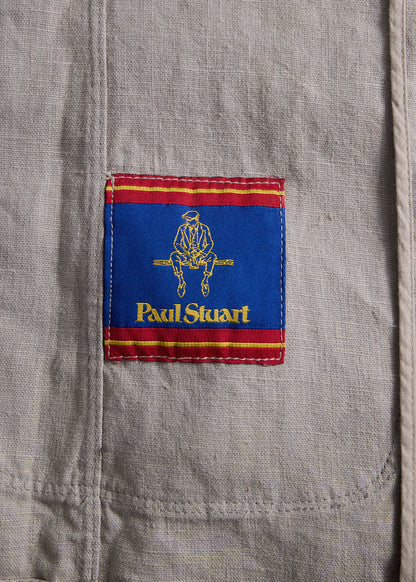 Washed Linen Jacket Navy - Paul Stuart