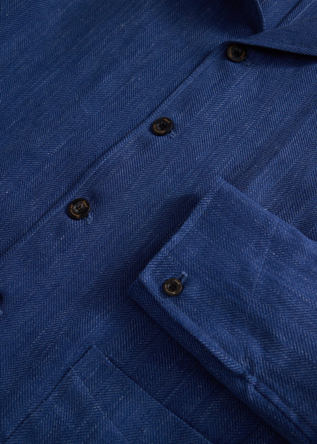 Stand-Collar Summer Jacket Mid Blue - Paul Stuart