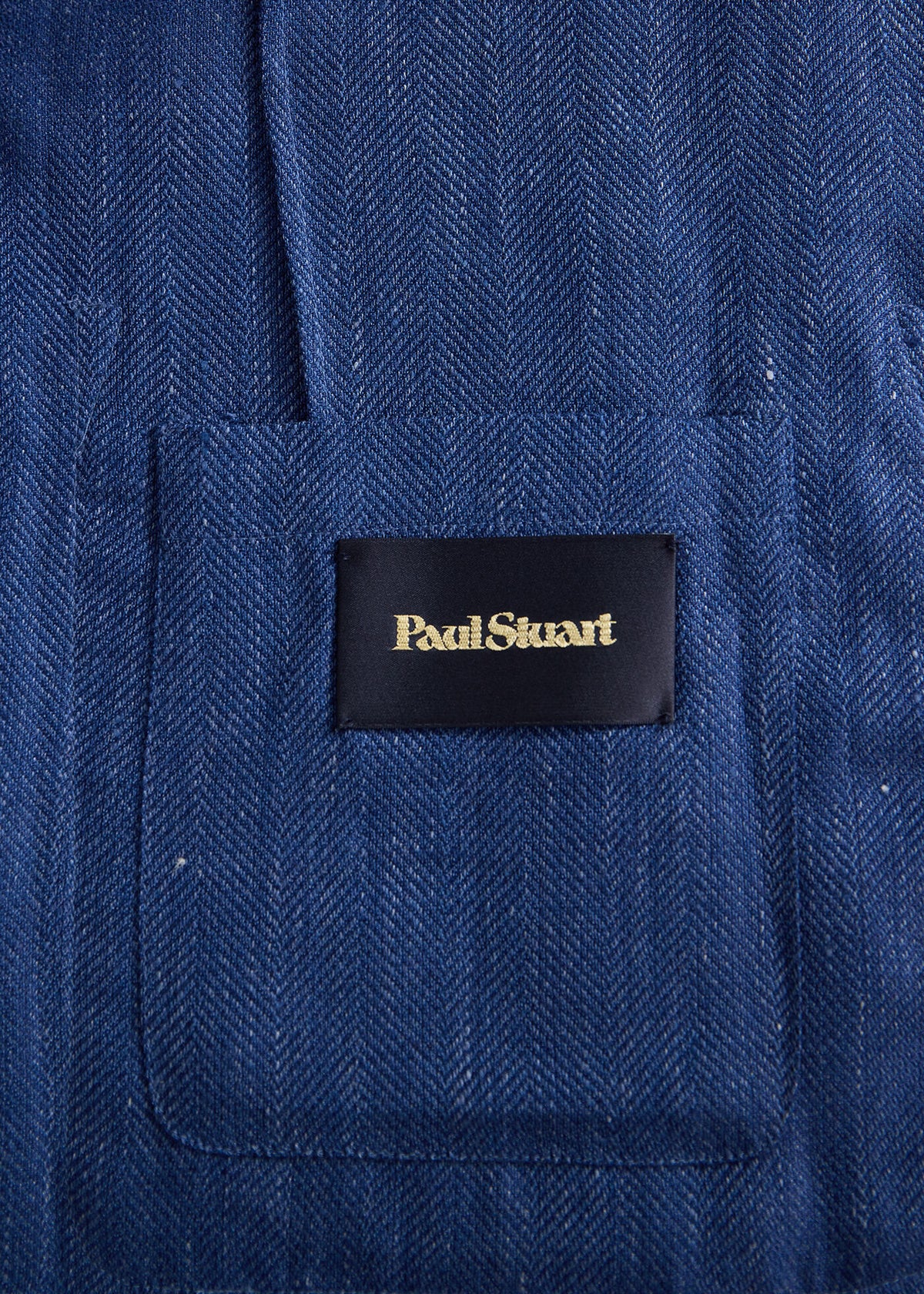 Stand-Collar Summer Jacket Mid Blue - Paul Stuart