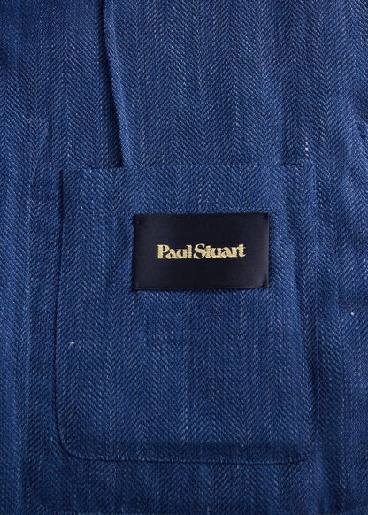 Stand-Collar Summer Jacket Mid Blue - Paul Stuart