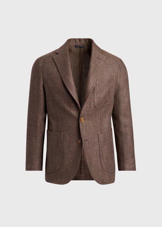 Basketweave Jacket Brown - Paul Stuart