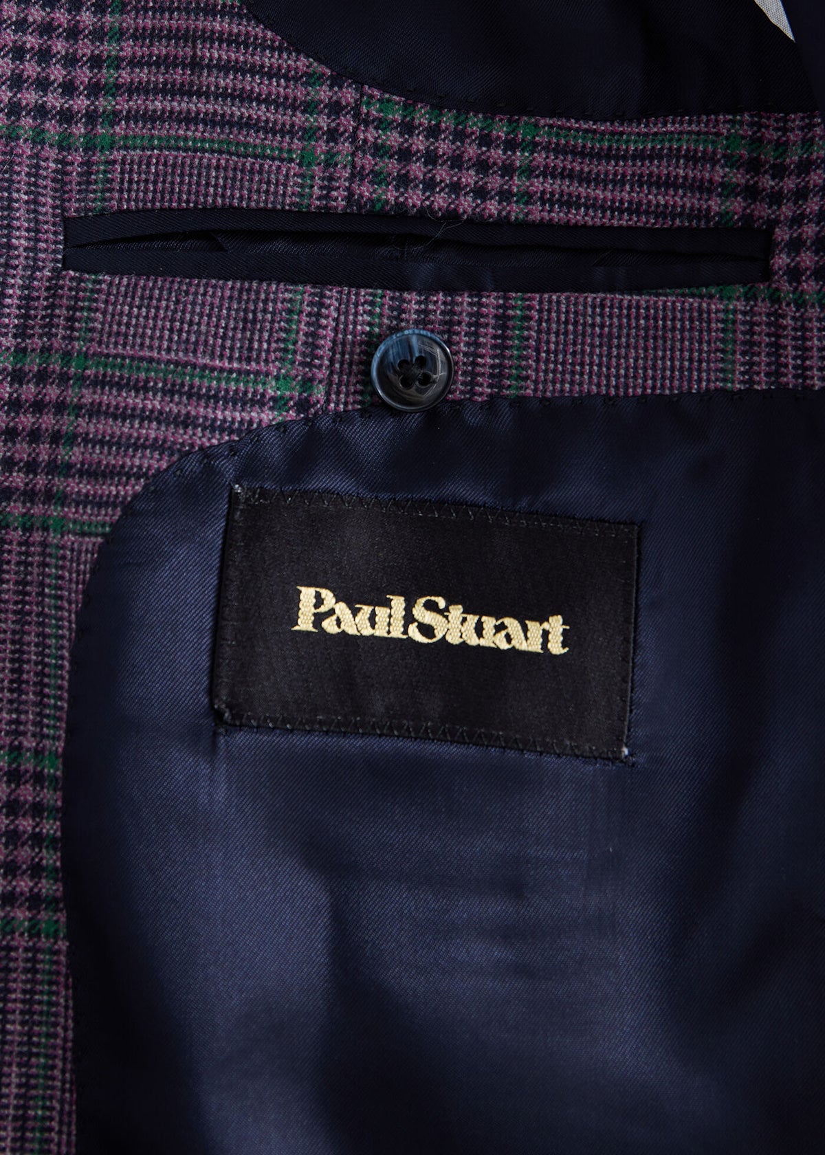 All Year Wool & Cashmere Plaid Jacket Plum - Paul Stuart