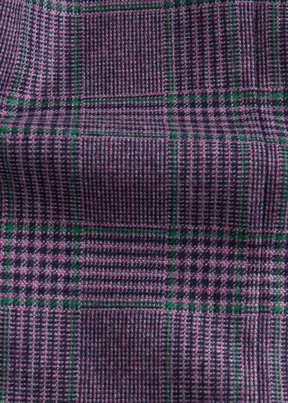 All Year Wool & Cashmere Plaid Jacket Plum - Paul Stuart