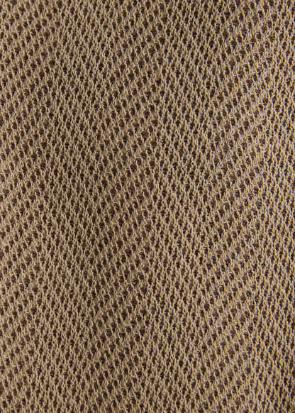 Stand Collar Herringbone Knit Jacket Tan - Paul Stuart